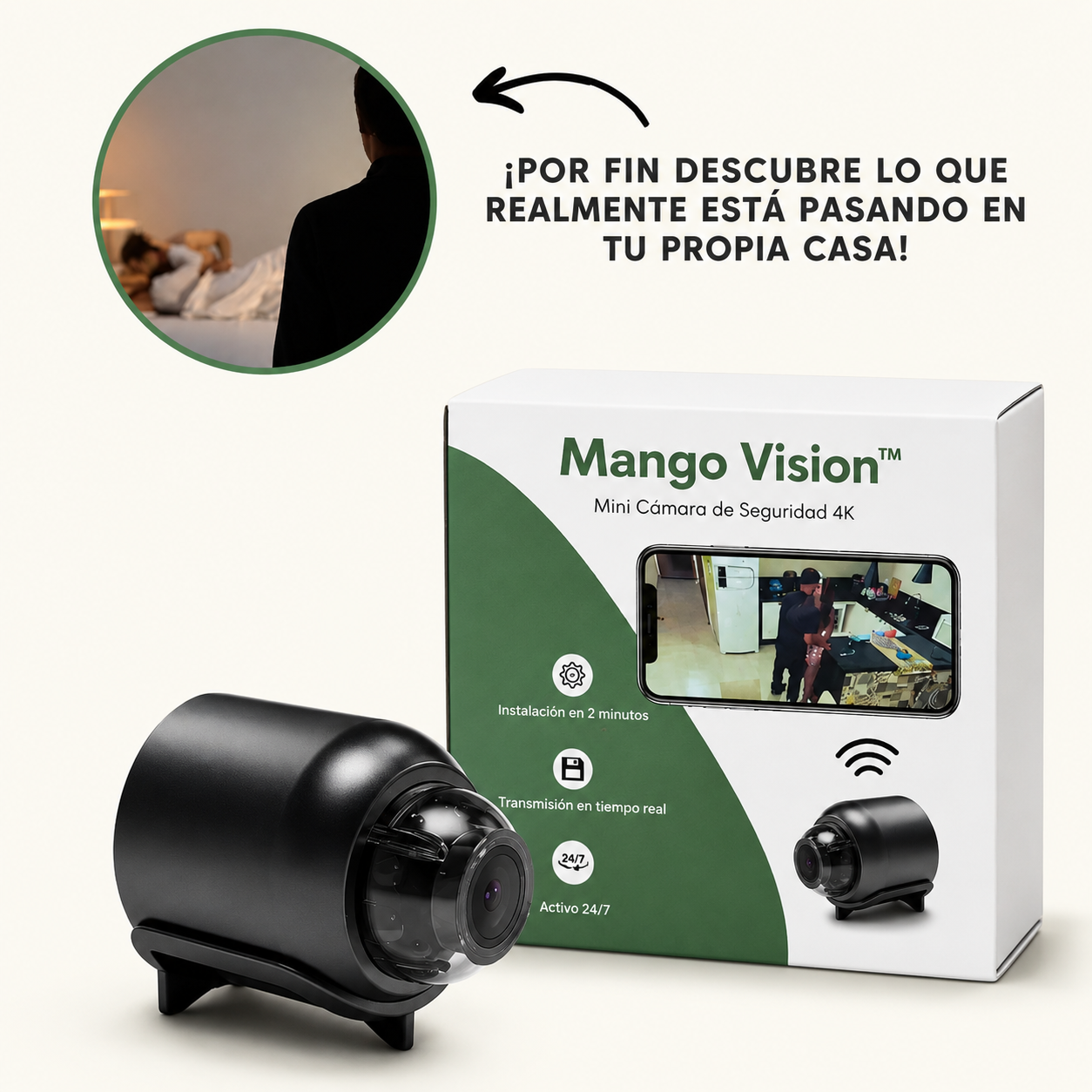 Mango Vision – Mini Cámara de Seguridad HD 1080P